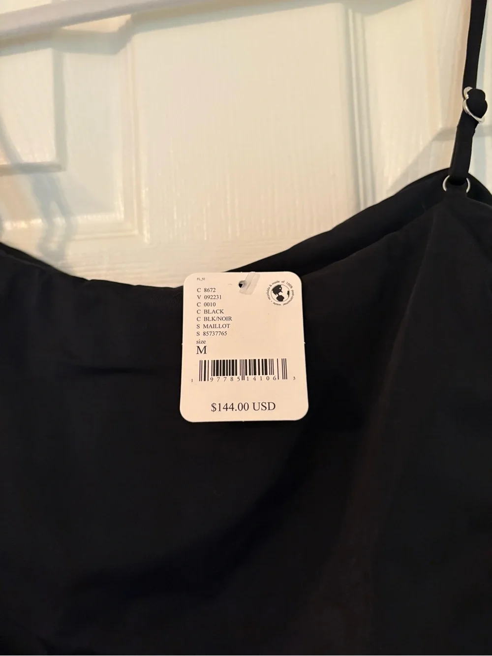 Free People Black Ruched One-Piece Swimsuit
